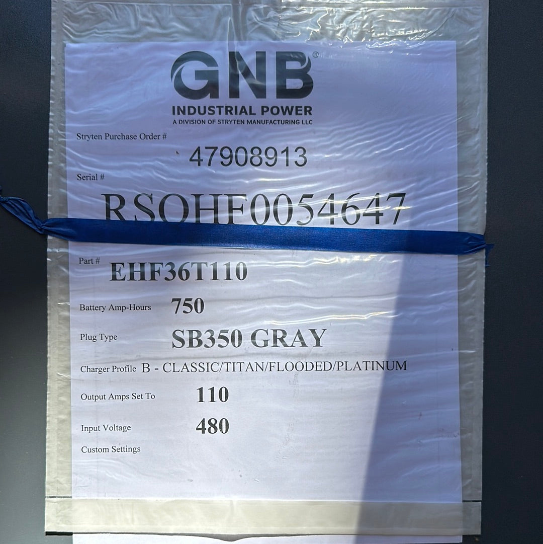 GNB EHF charger New Unit