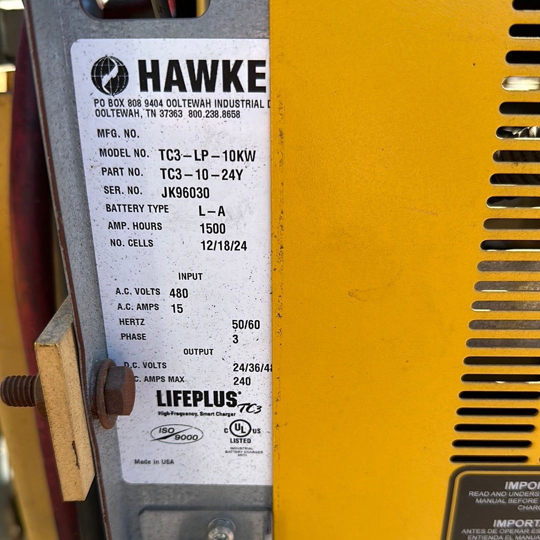 Hawker LifePlus TC3-W High Frequency Smart Charger, DC24/36/48, AC480, PH3