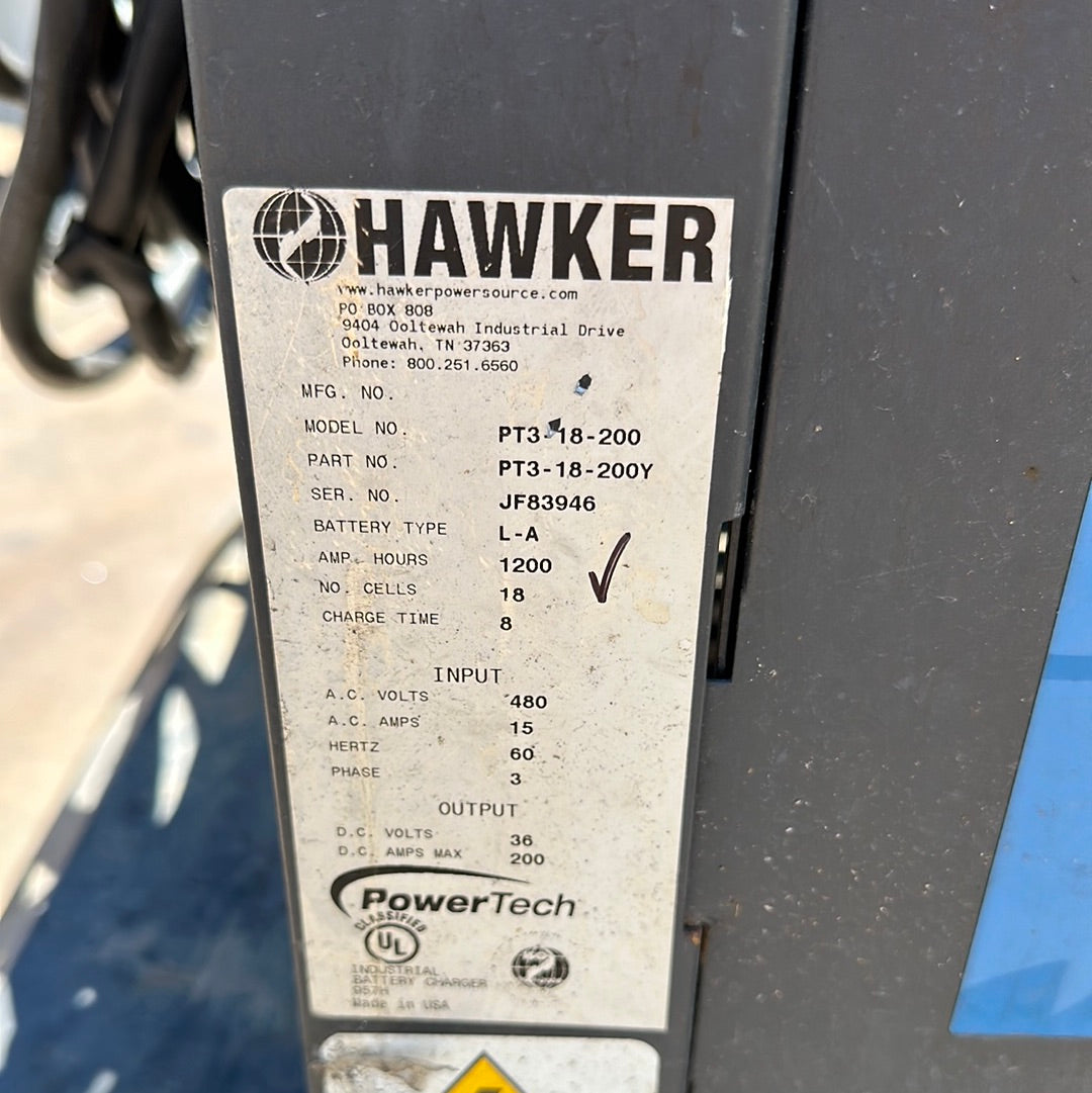 Hawker PowerTech High Frequency Charger, DC36, AC480, PH3